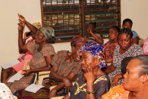 Participants at Aflao Townhall meeting