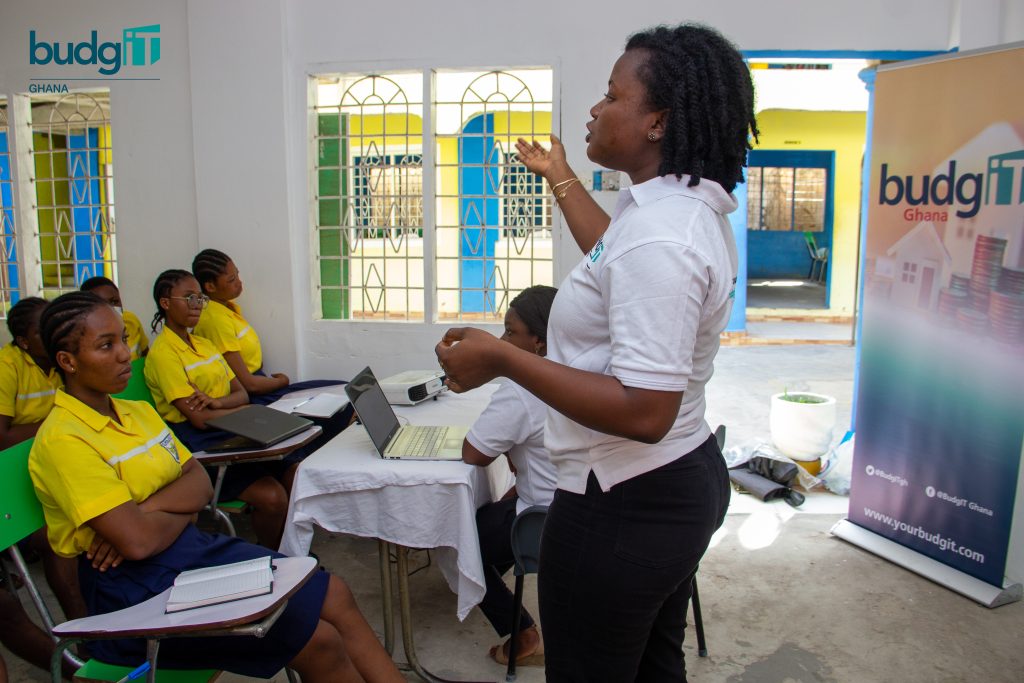 BudgIT Ghana Team Educating His Majesty SHS students on Civic Rights and Duties.