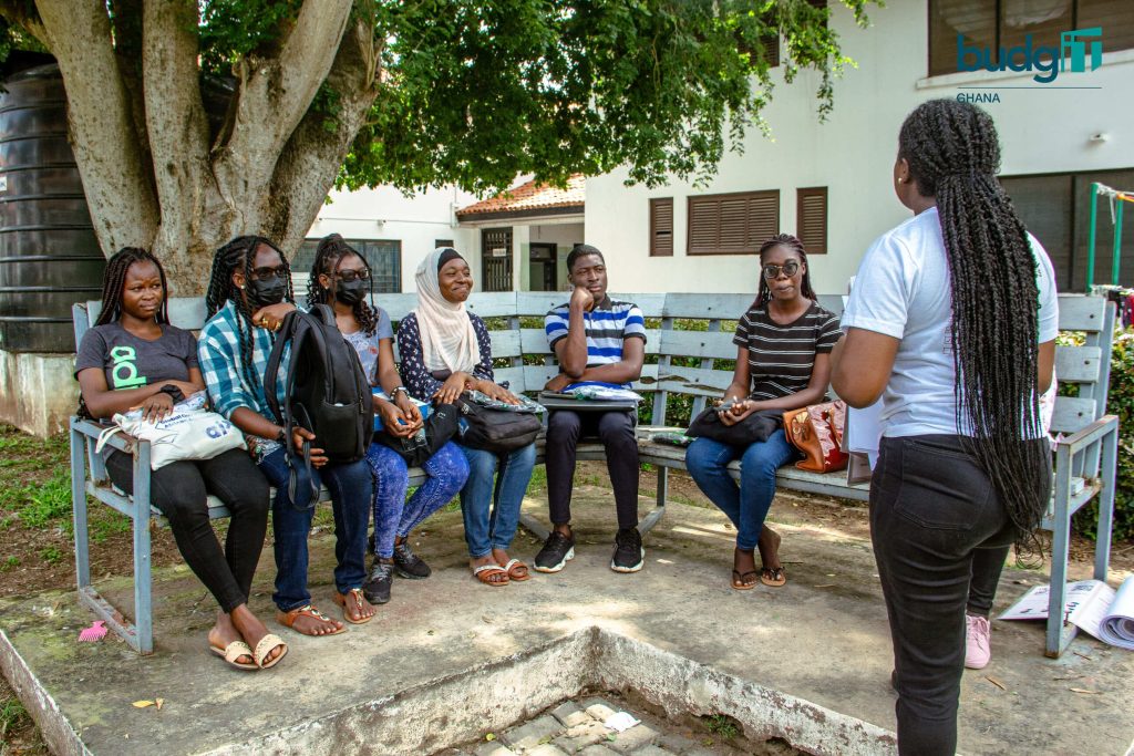 CTAP team member Nancy Avevor addressing students at University of Ghana