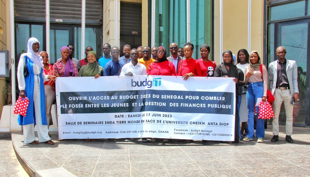 Participants at a budget engagement meeting in Dakar, Senegal