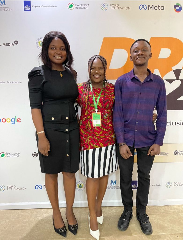 From Left - BudgIT Ghana, BudgIT Nigeria and Youth Participatory Forum - UG Chapter Lead @DRIF24