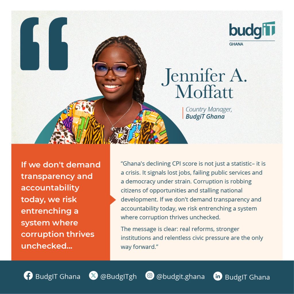 Quote from Jennifer Moffatt, Country Manager-BudgIT Ghana