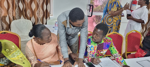 Participants in the workshop being engaged by a SWIT Facilitator